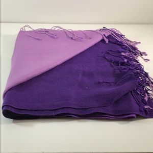 Two layer purple scarf